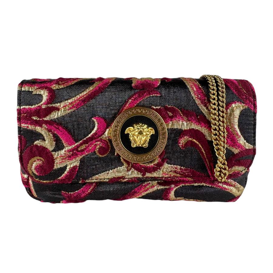 ヴェルサーチ VERSACE ショルダーバッグ ファブリック ブラック/ピンク