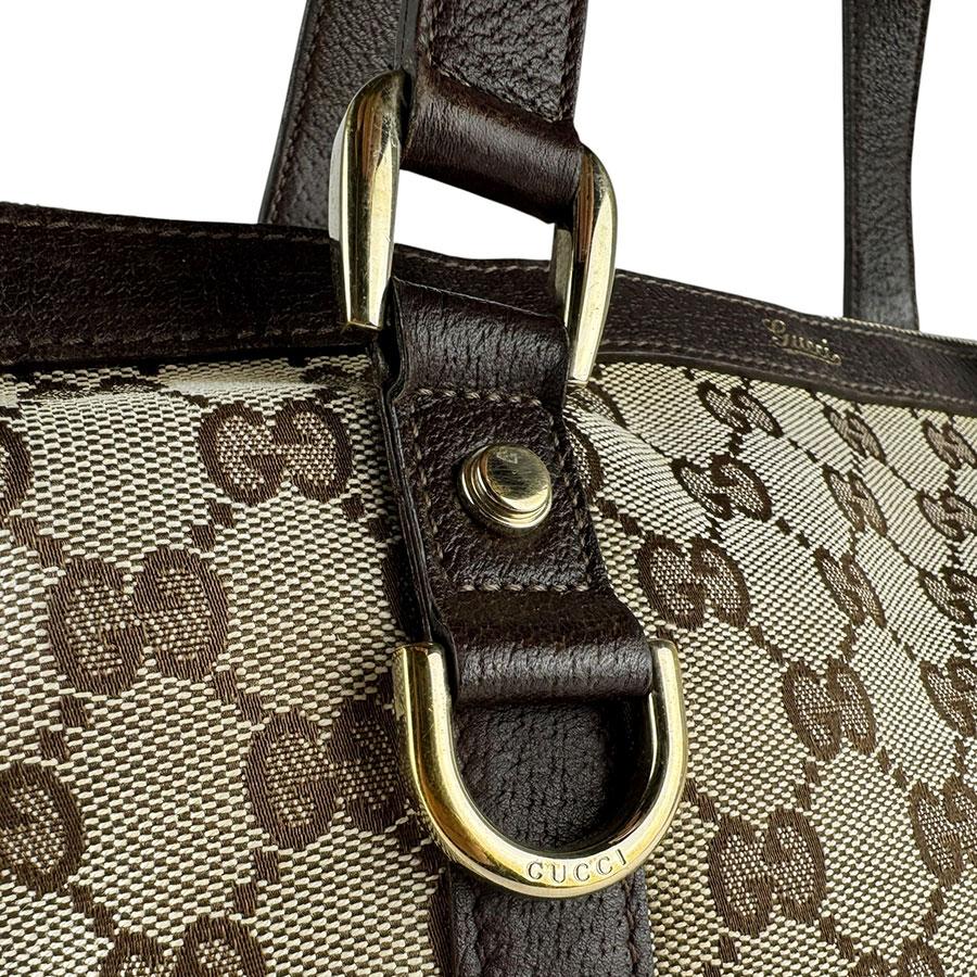 GUCCI ハンドバッグ ブラウン キャンバス GUCCI（グッチ） ハンドバッグ GGキャンバス/レザー ブラウン