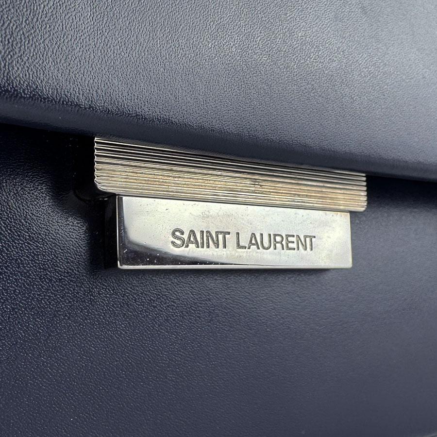 極美品 サンローラン ヴィキ チェーン ショルダーバッグ ネイビー レザー 紺 SAINT LAURENT - 極美品 サンローラン ヴィキ チェーン ショルダー