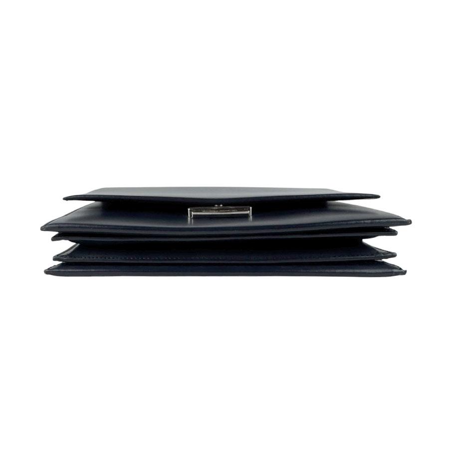 極美品 サンローラン ヴィキ チェーン ショルダーバッグ ネイビー レザー 紺 SAINT LAURENT - 極美品 サンローラン ヴィキ チェーン ショルダー