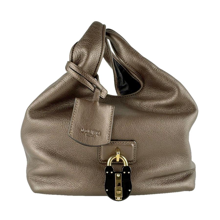 LOEWE（ロエベ） ハンドバッグ カリエ レザー ブラウン : ブランド 