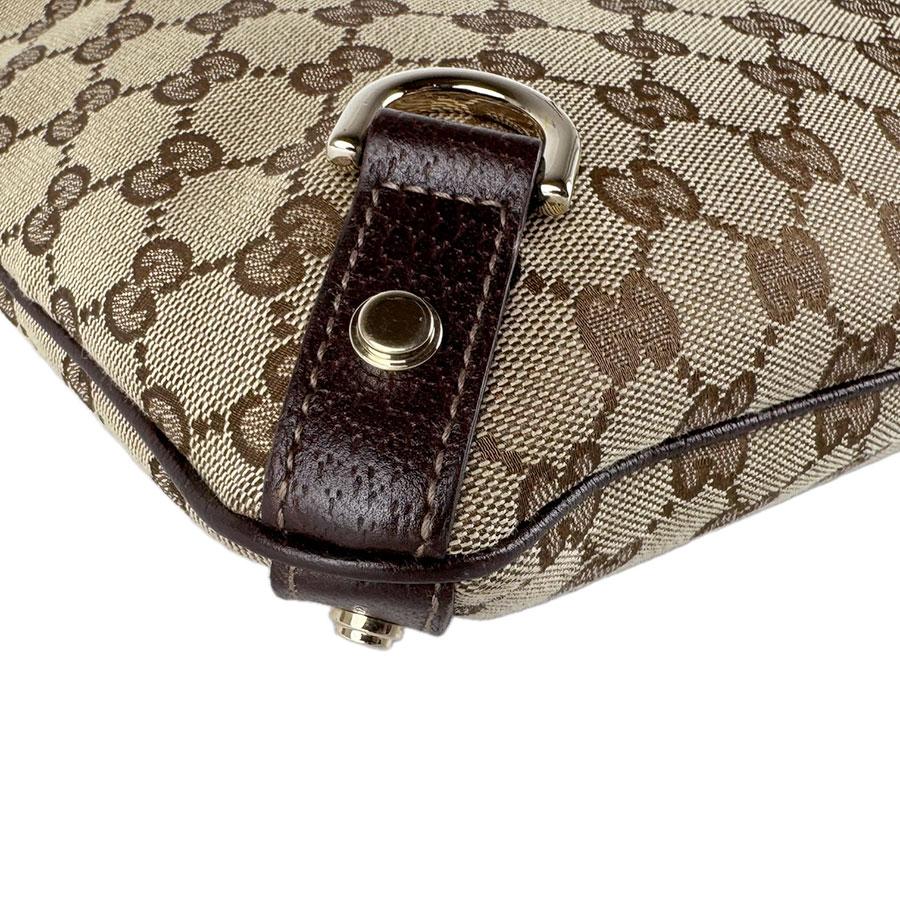 GUCCI（グッチ） ショルダーバッグ GGキャンバス/レザー ブラウン