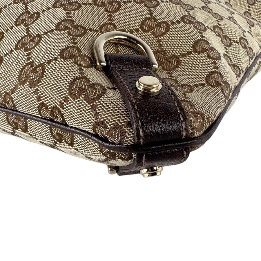 GUCCI（グッチ） ショルダーバッグ GGキャンバス/レザー ブラウン