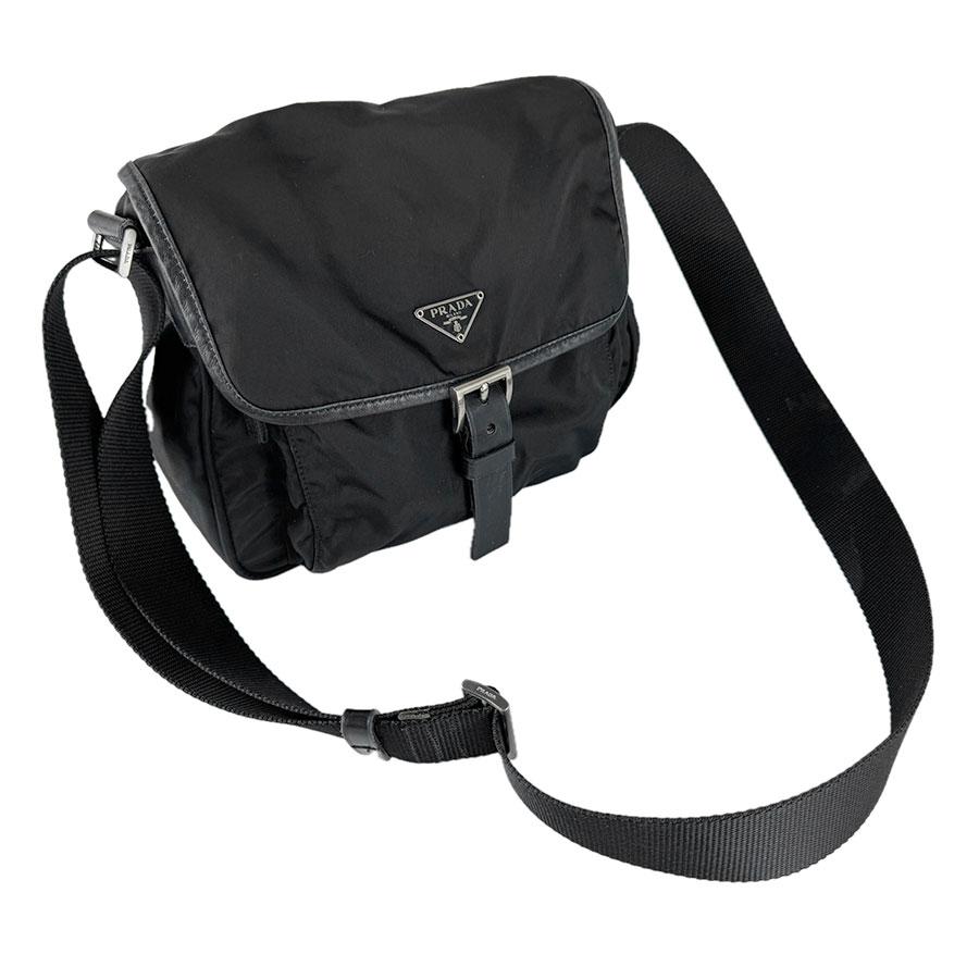 PRADA ブラックナイロンショルダーバッグ PRADA（プラダ） ショルダーバッグ ナイロン ブラック : ブランド