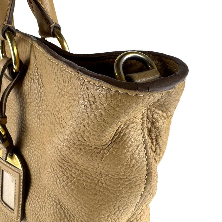 PRADA（プラダ） ショルダーバッグ ハンドバッグ レザー キャメル