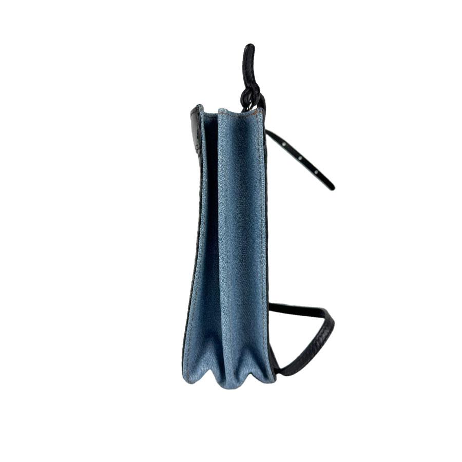 美品✨バレンシアガ　ネイビーポシェット　2wayショルダー　デニム　レザー　ロゴ BALENCIAGA（バレンシアガ） ショルダーバッグ ネイビーポシェット