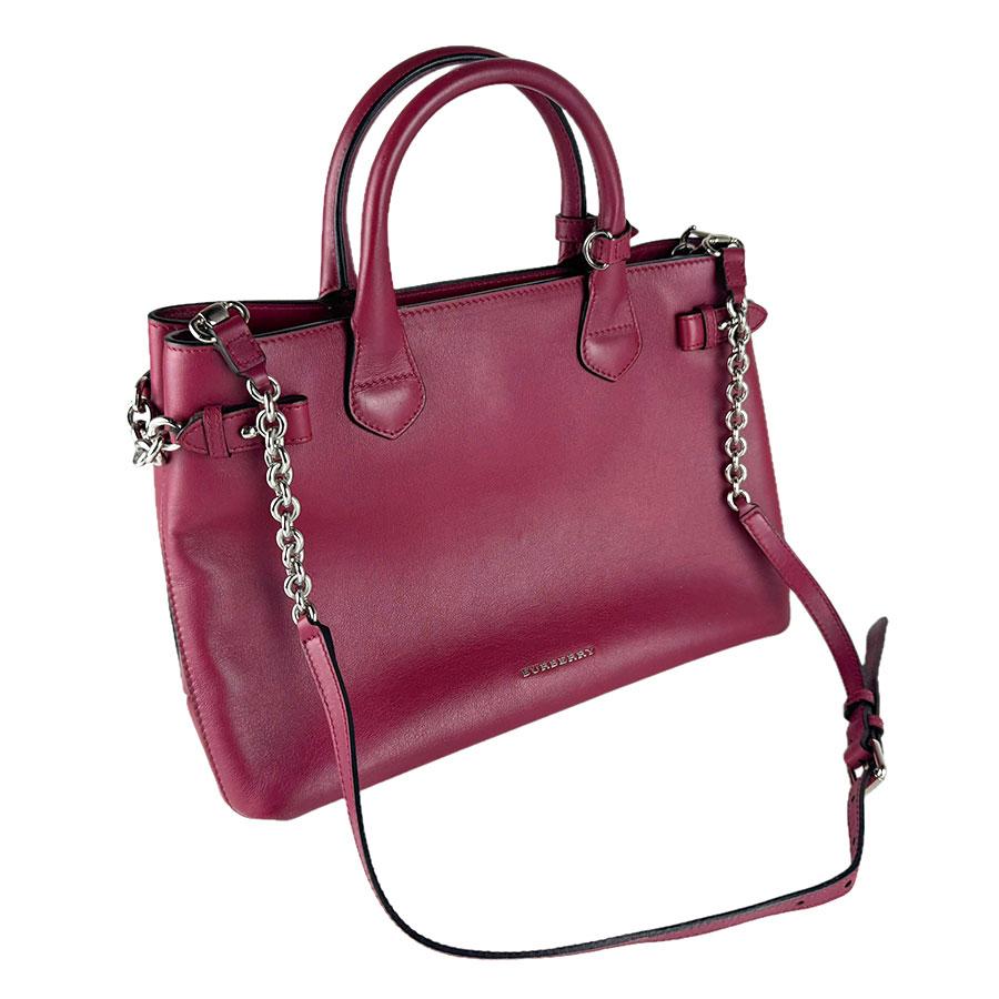 BURBERRY（バーバリー） ハンドバッグ ショルダーバッグ レザー ワイン