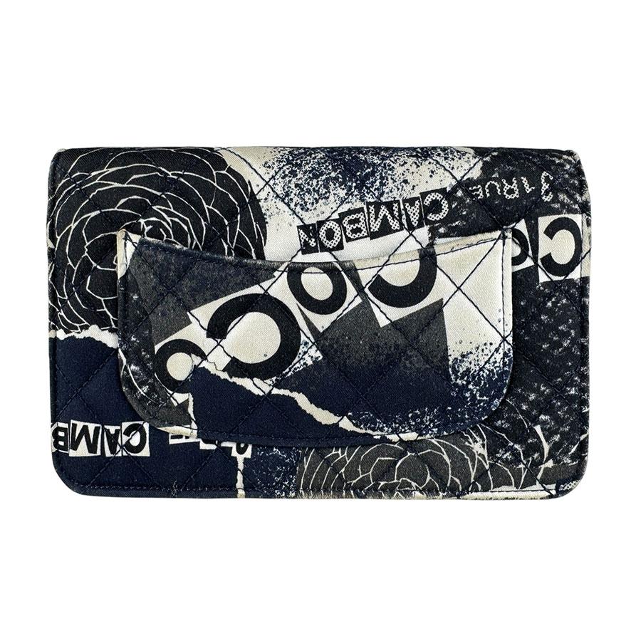 CHANEL（シャネル） チェーンウォレット コットン ネイビー系