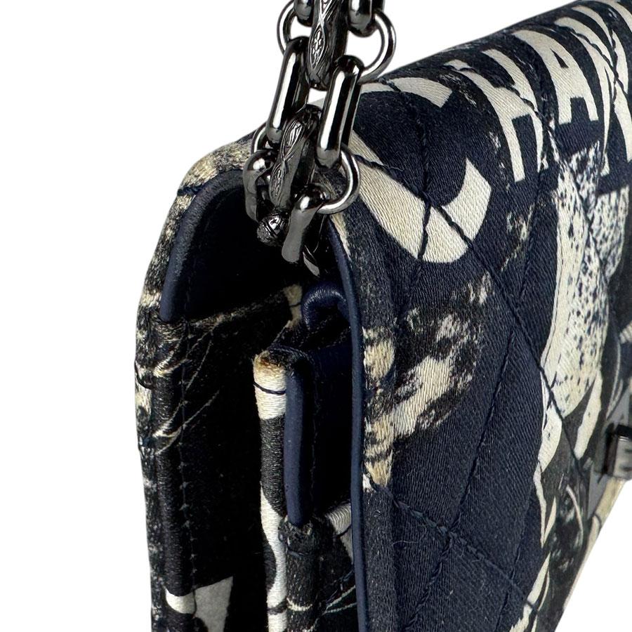 CHANEL（シャネル） チェーンウォレット コットン ネイビー系