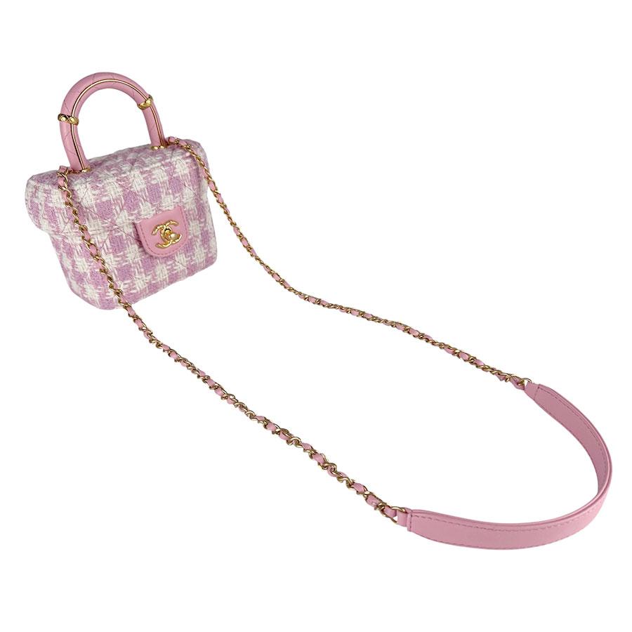 CHANEL（シャネル） ショルダーバッグ ツイード/レザー ピンク