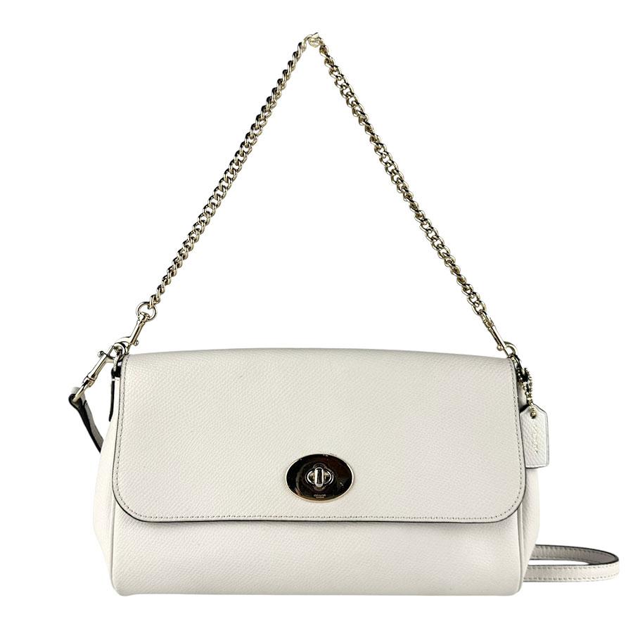 COACH アイボリー レザー ハンドバッグ COACH（コーチ） ショルダーバッグ ハンドバッグ レザー アイボリー