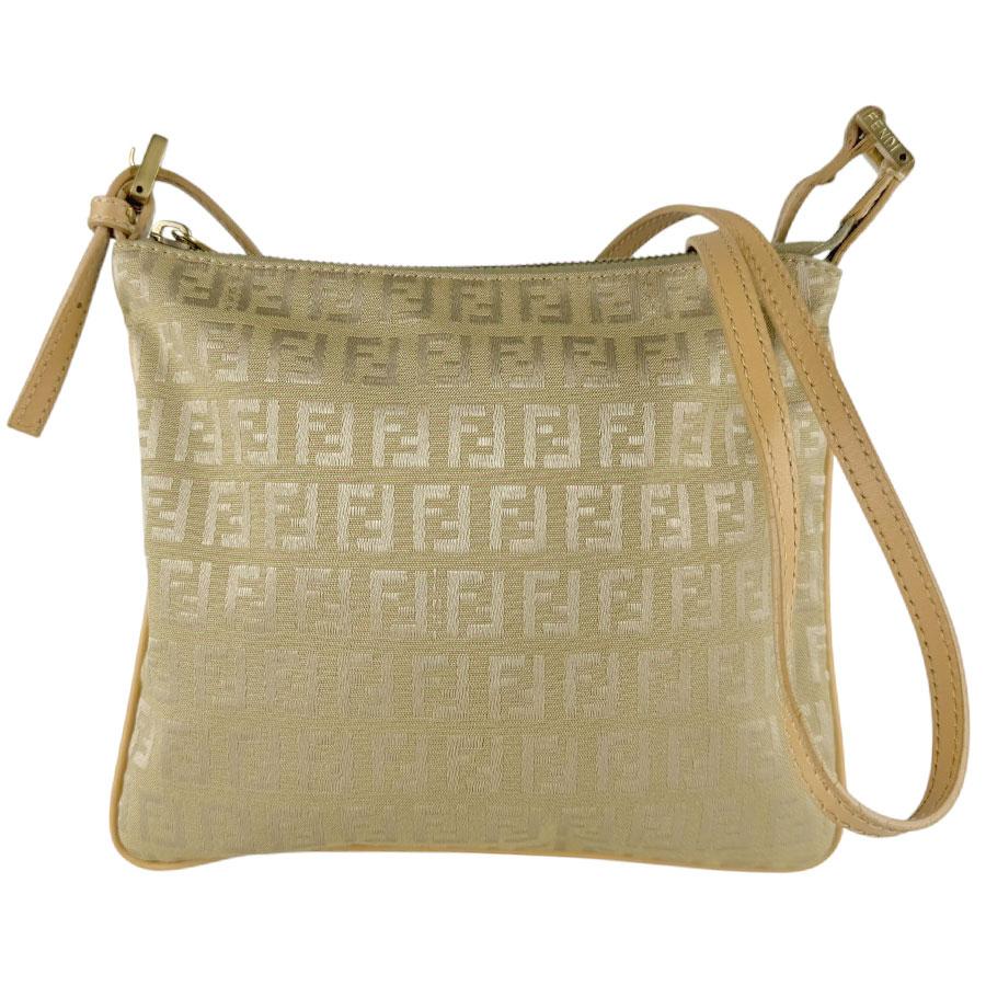 良品✨ フェンディ ショルダーバッグ ズッキーノ PVC ベージュ 1005 FENDI（フェンディ） ショルダーバッグ ズッキーノ ナイロンキャンバス