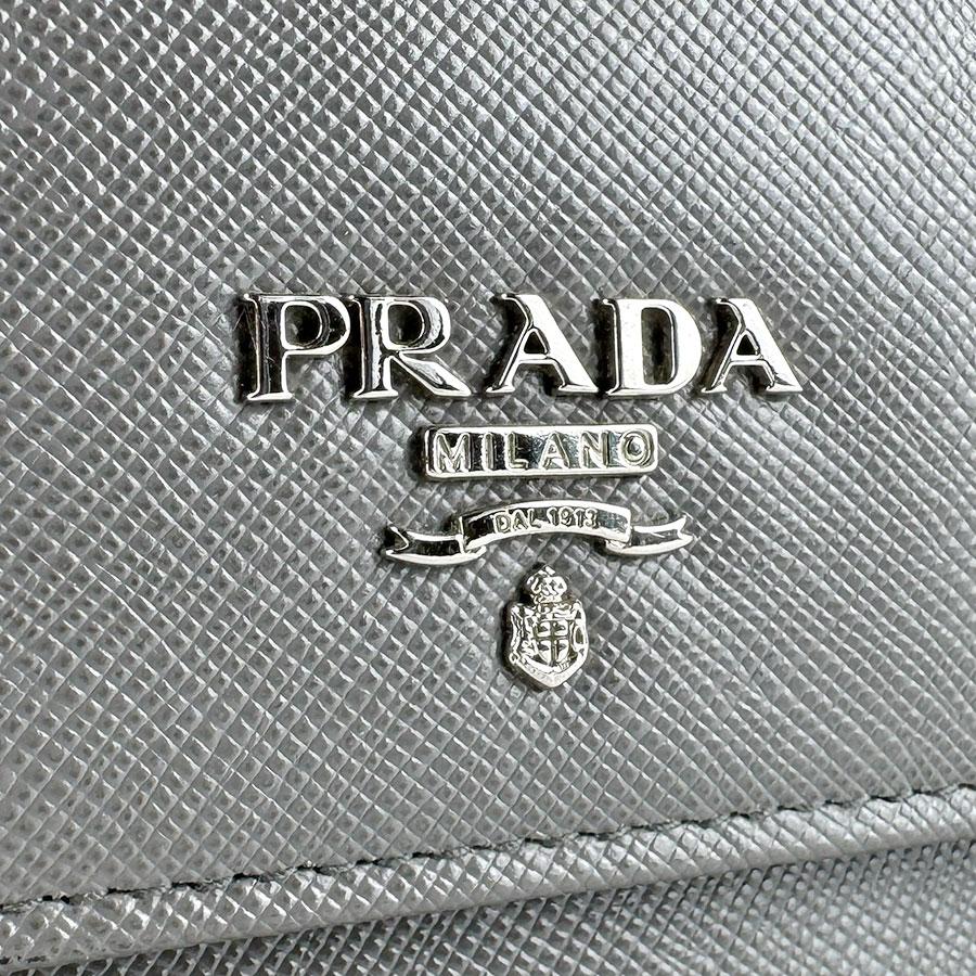 PRADA（プラダ） ショルダーウォレット レザー グレー : ブランド