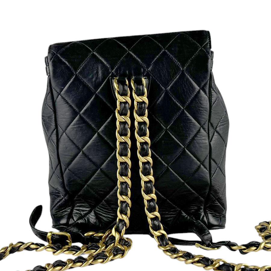 CHANEL（シャネル） リュック レザー/メタル ブラック/ゴールド