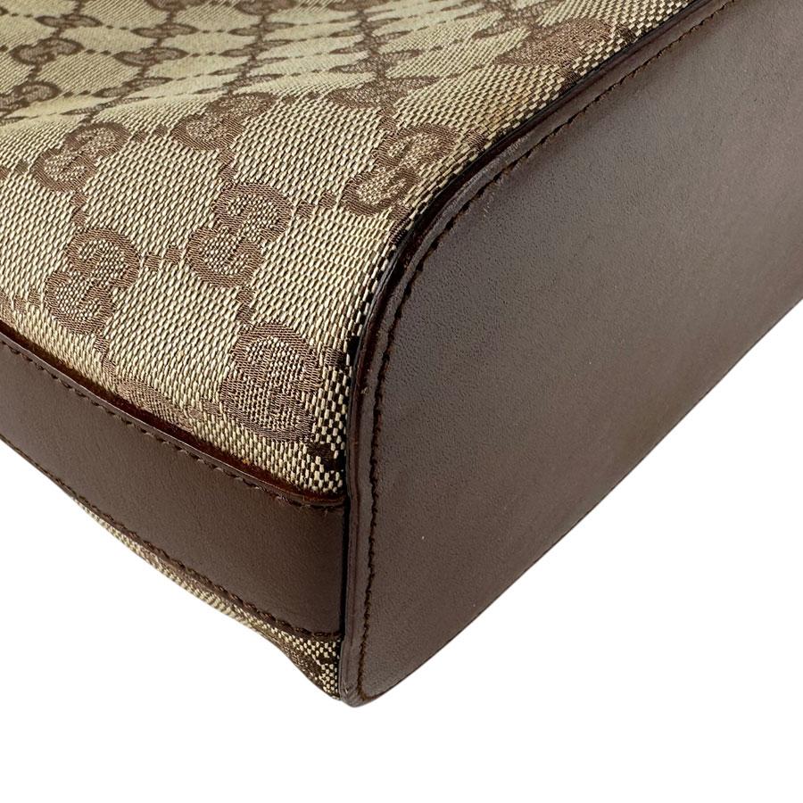 GUCCI（グッチ） ショルダーバッグ GGキャンバス/レザー ブラウン