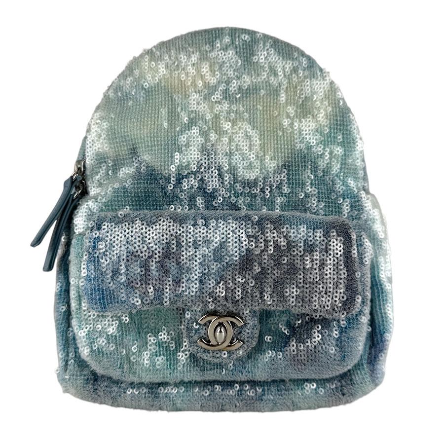 CHANEL 水色　スパンコールトートバッグ CHANEL（シャネル） リュック スパンコール ブルー系 : ブランド