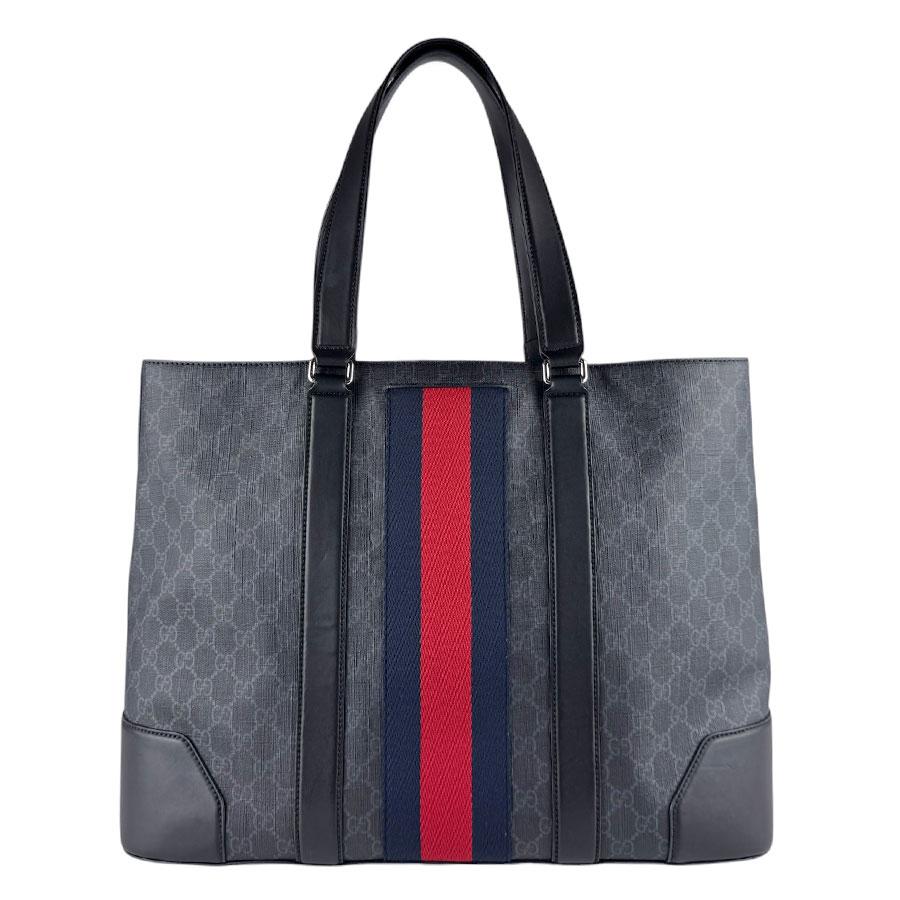 GUCCI（グッチ） ハンドバッグ GGスプリームキャンバス ブラック