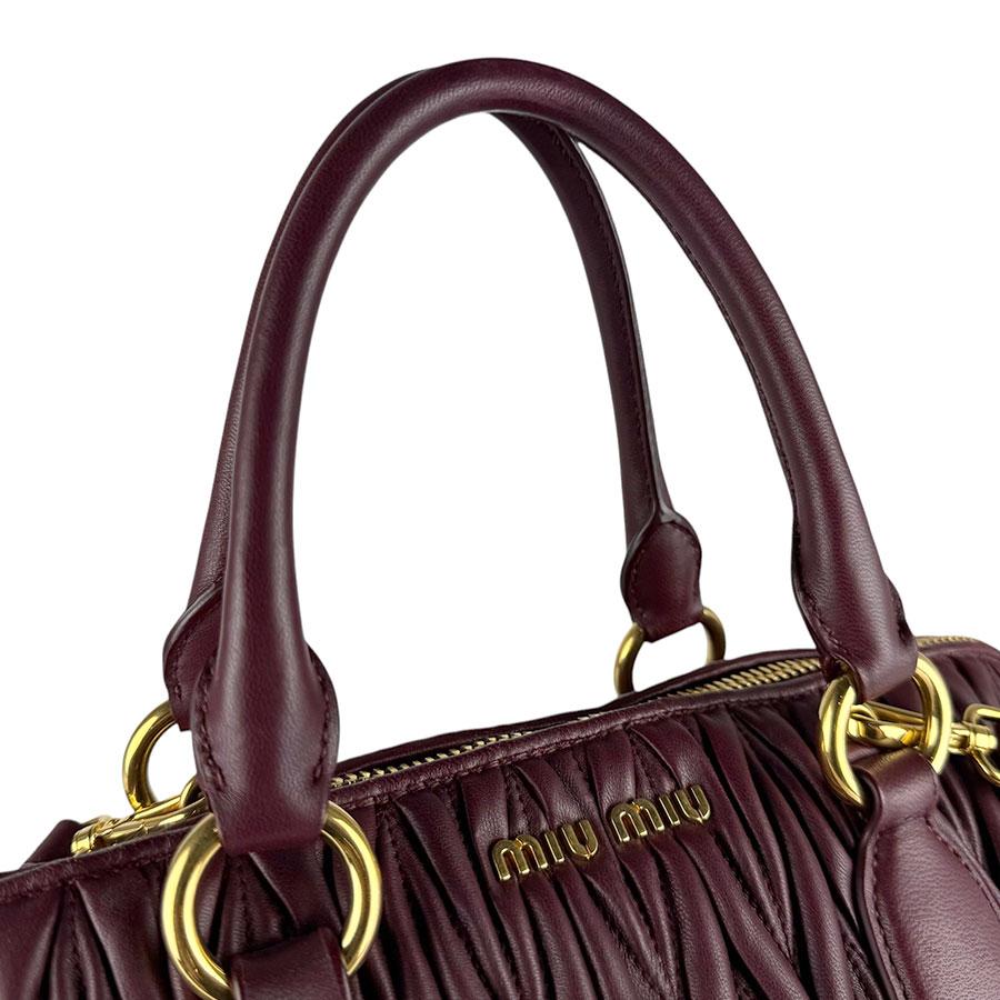 Miu Miu ミュウミュウ マテラッセ 2WAYバッグ（ボルドー） miu miu（ミュウミュウ） ハンドバッグ ショルダーバッグ マテラッセ