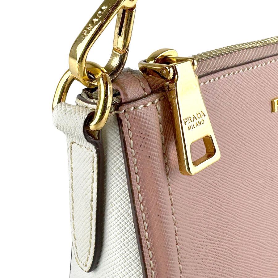 PRADA（プラダ） ハンドバッグ レザー ピンク/ホワイト : ブランド