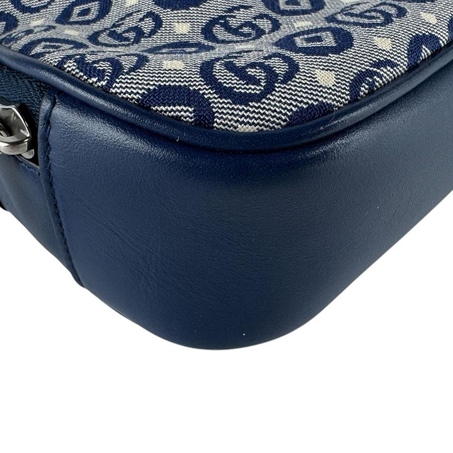 GUCCI（グッチ） ショルダーバッグ キャンバス/レザー ネイビー/レッド