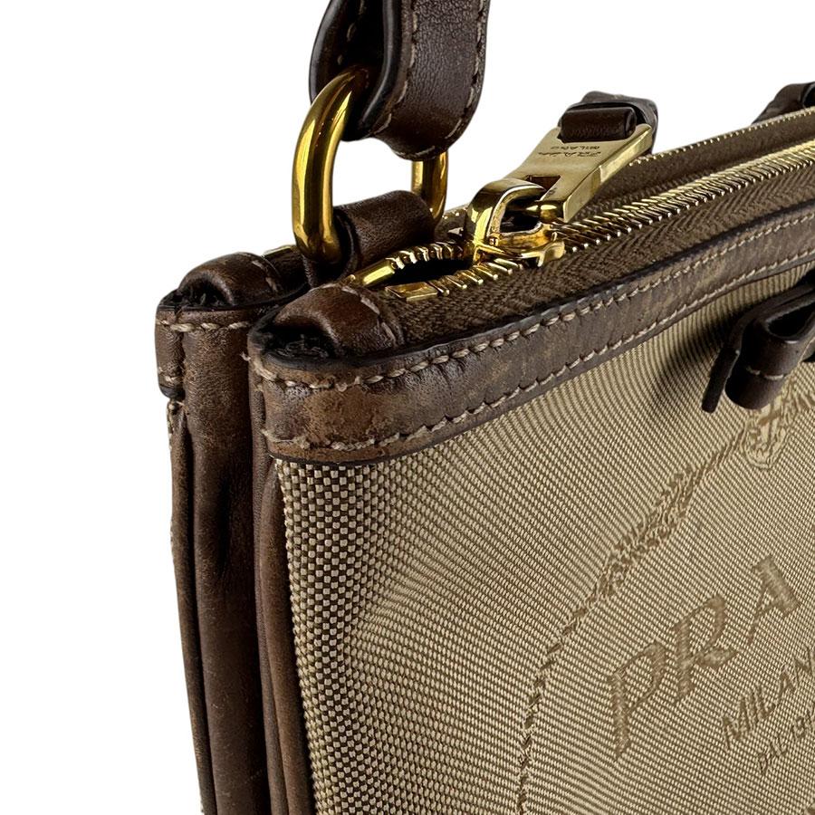 PRADA（プラダ） ショルダーバッグ ロゴ ジャガード キャンバス/レザー