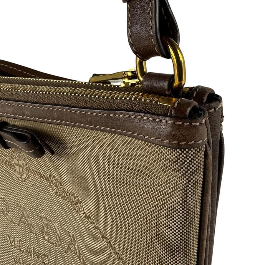 PRADA（プラダ） ショルダーバッグ ロゴ ジャガード キャンバス/レザー
