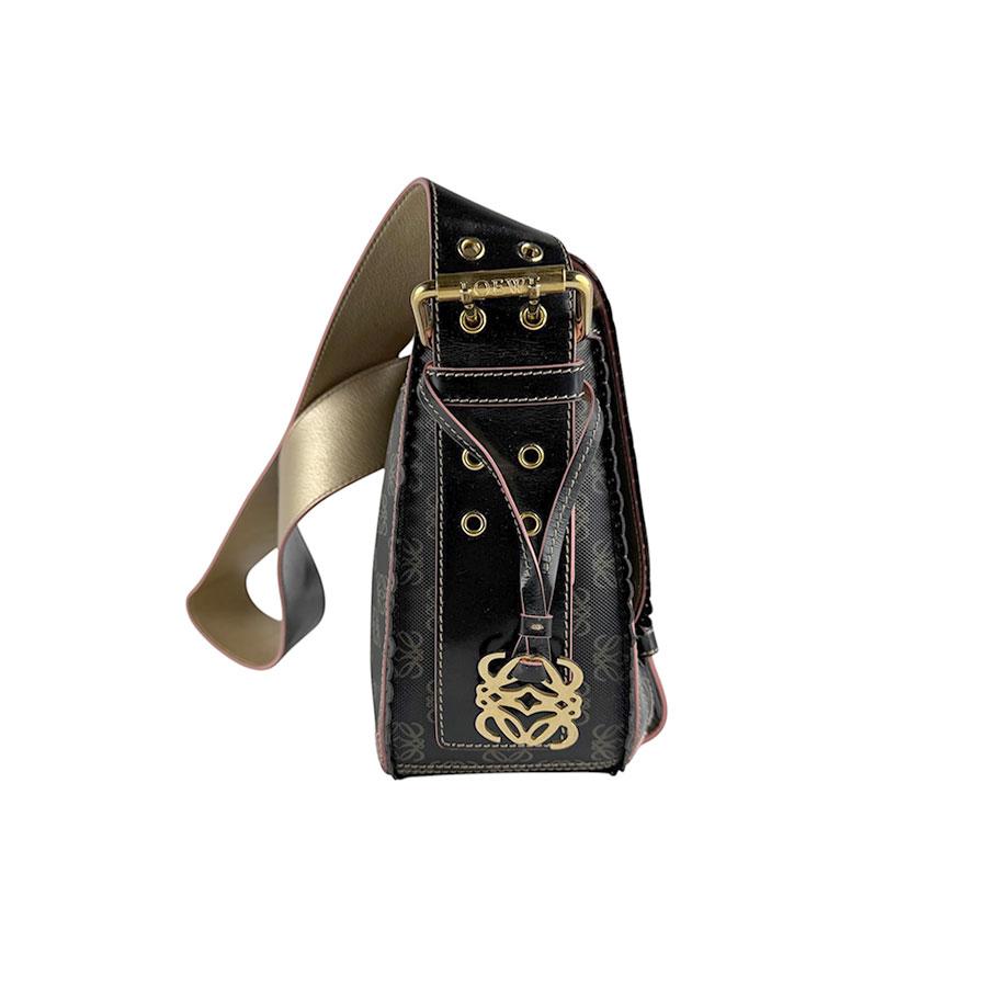 LOEWE（ロエベ） ショルダーバッグ アナグラム PVC/レザー ブラック