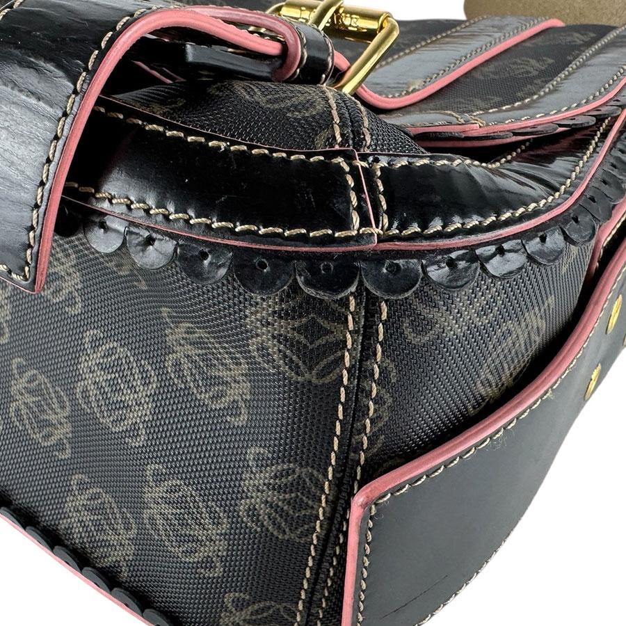 LOEWE（ロエベ） ショルダーバッグ アナグラム PVC/レザー ブラック 