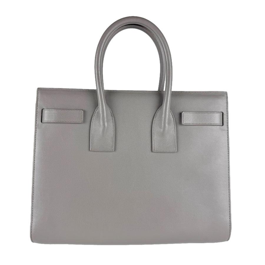 最終値下げ！イブサンローラン　YSL グレー レザー ハンドバッグ サンローラン SAINT LAURENT ハンドバッグ ショルダーバッグ サック ド