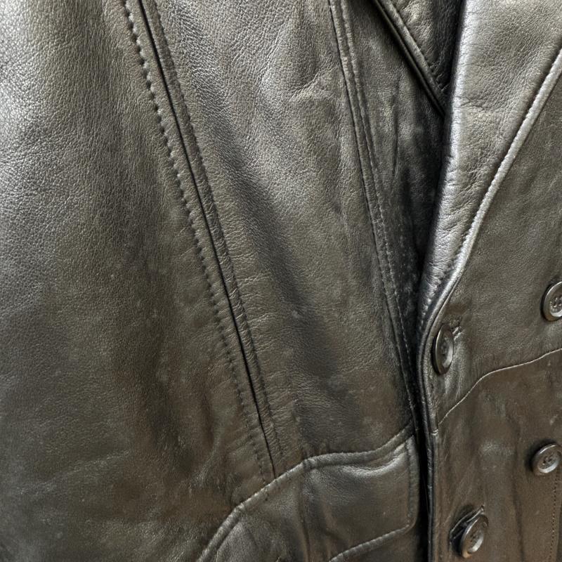 ウインドアーマー 羊革 ラムレザー ダブルブレスト ハーフコート S