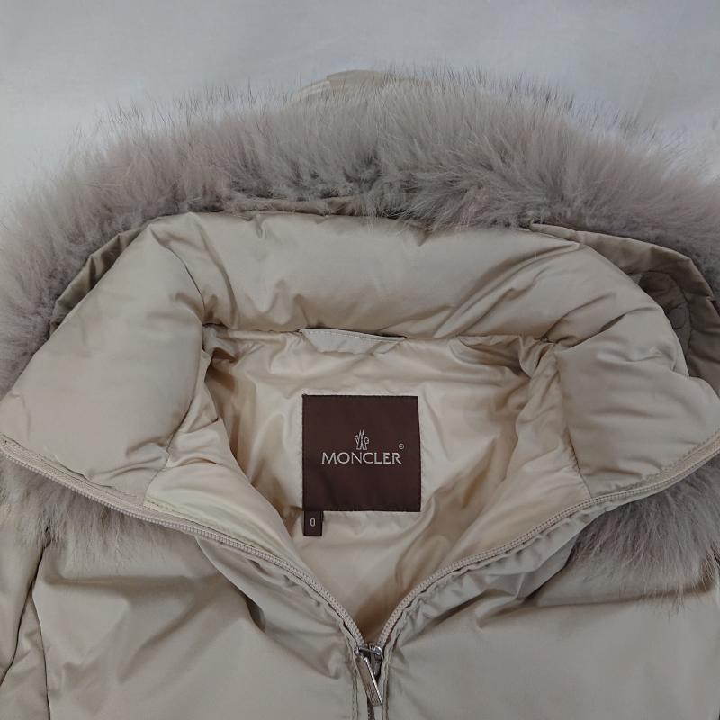 モンクレール MONCLER 茶タグ フード付き ダウンジャケット ミドル丈 
