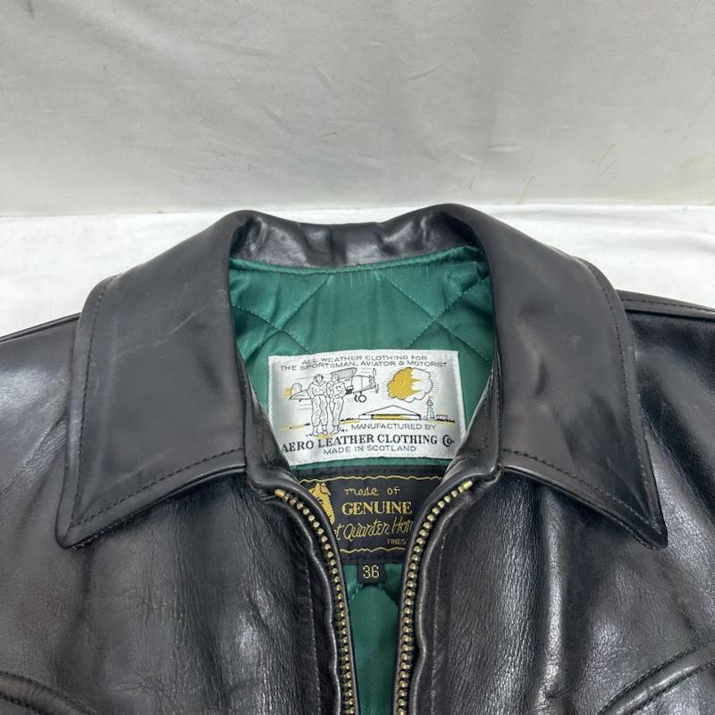 エアロレザー ホースハイド ジップアップ ヘラクレス レザー