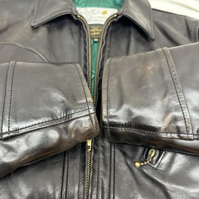 エアロレザー ホースハイド ジップアップ ヘラクレス レザー