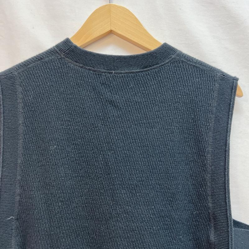 me ISSEY MIYAKE◇ハイネック半袖カットソー/--/ポリエステル/BLU/総柄