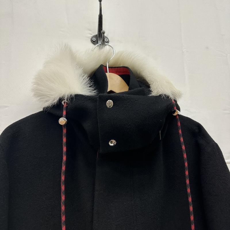 ディオールオム 17AW フード ファー カシミヤ ウール モッズ コート 48