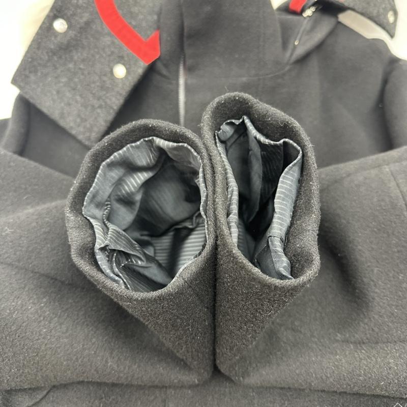 ディオールオム 17AW フード ファー カシミヤ ウール モッズ コート 48