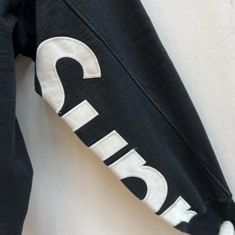 シュプリーム 22ss Cropped Panels Hooded Sweatshirt スリーブロゴ