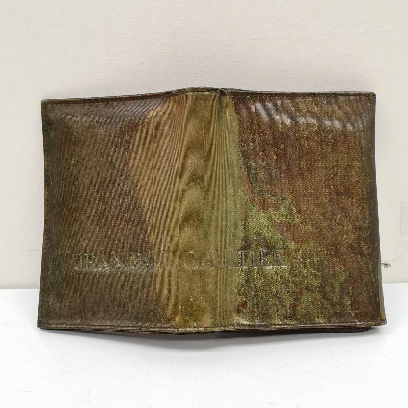 ジャンポールゴルチエ 90s Vサイバー 二つ折り 財布 ウォレット 玉虫色