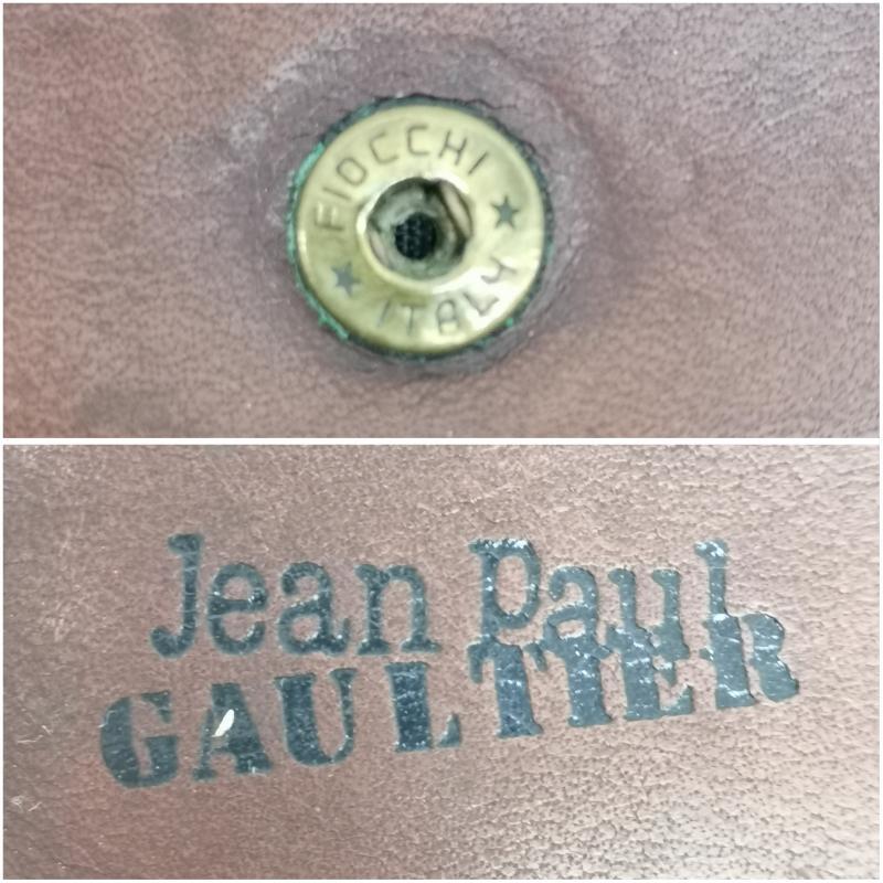 ジャンポールゴルチエ 90s Vサイバー 二つ折り 財布 ウォレット 玉虫色