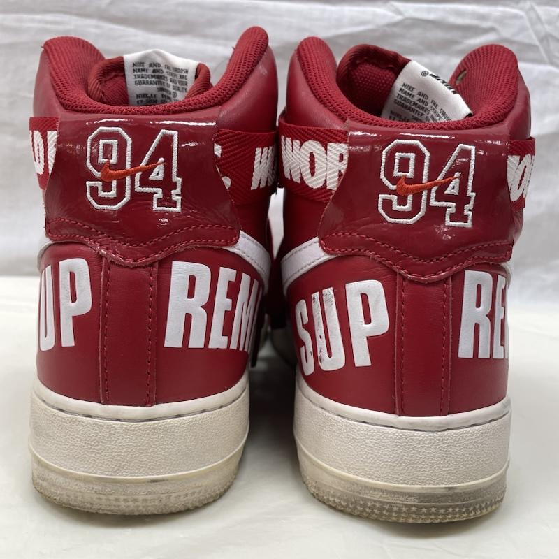 ナイキ 698696-610 ×Supreme Nike Air Force 1 High World Famous Red 