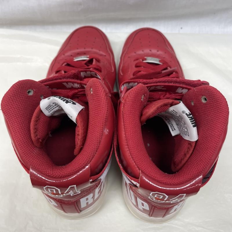 ナイキ 698696-610 ×Supreme Nike Air Force 1 High World Famous Red