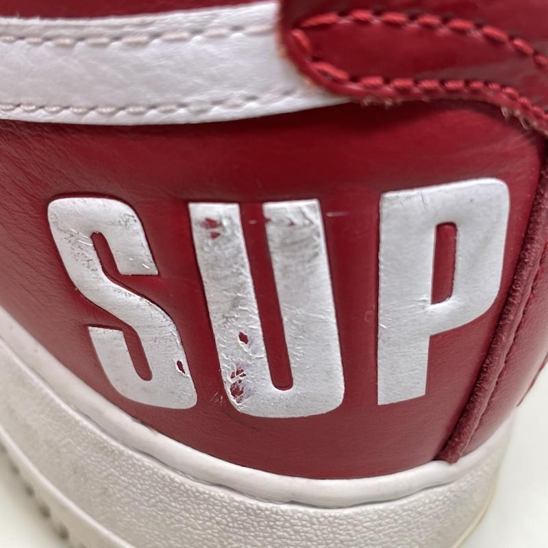 ナイキ 698696-610 ×Supreme Nike Air Force 1 High World Famous Red