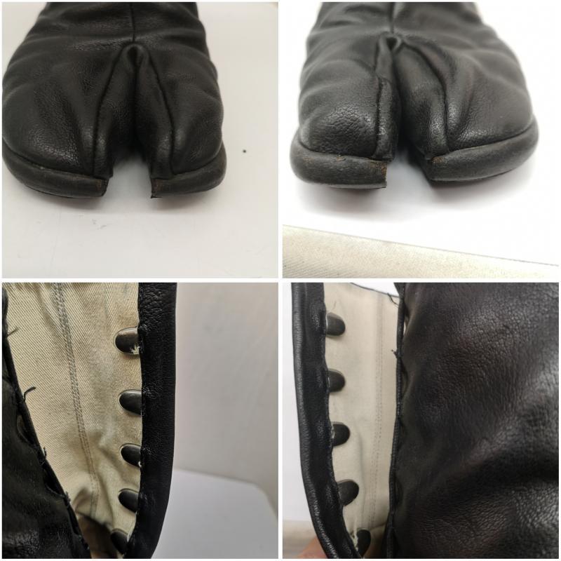 【御専用です☆】メゾンマルジェラ　ブーツ　37 エコレザー メゾン マルジェラ 21SS TABI BOOTS レザー 足袋 ブーツ シボ革 ヒール