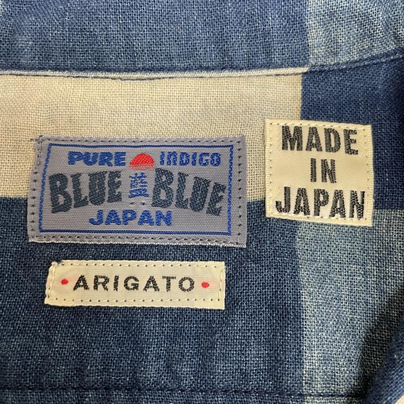 ブルーブルージャパン 半袖 オープンカラー 開襟 シャツ パッチワーク