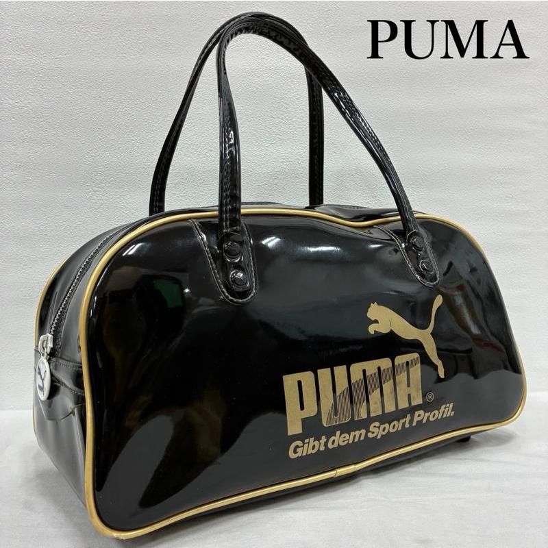 希少レア物 ヴィンテージPUMA フェイクレザー　ボストンバッグ 希少レア物 ヴィンテージPUMA フェイクレザー ボストンバッグ - メルカリ