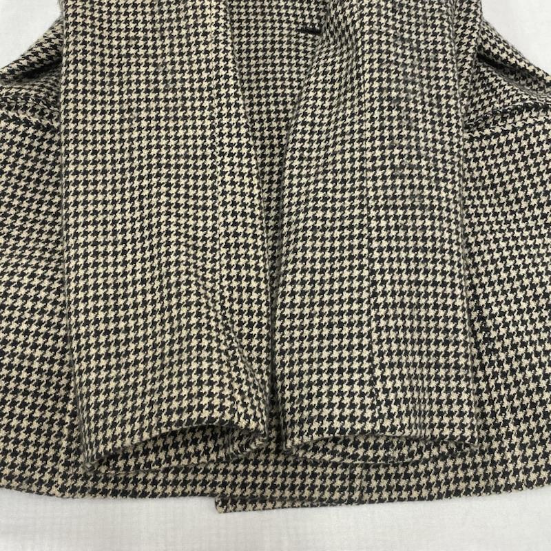 バーバリーズ カシミヤ混 ウール ダブル ハーフコート 千鳥格子