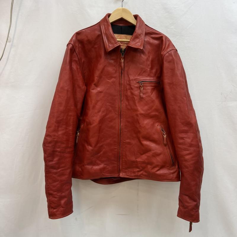 古着 天神ワークス SINGLE COLLAR JACKET JS01 レザー シングル 希少サイズ 48 50142247 ...