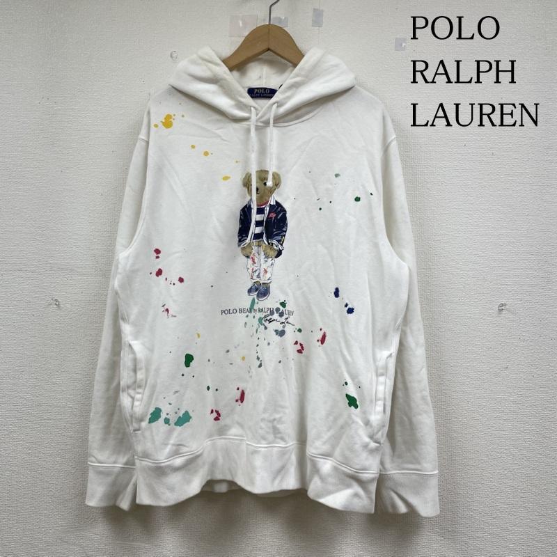 ポロラルフローレン フーディー スウェット ポロベア ペインティング