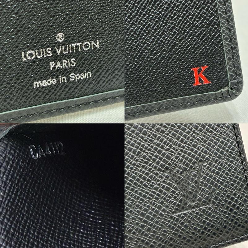 ルイヴィトン アジェンダ ポッシュ タイガ レザー 手帳 カバー 札入れ