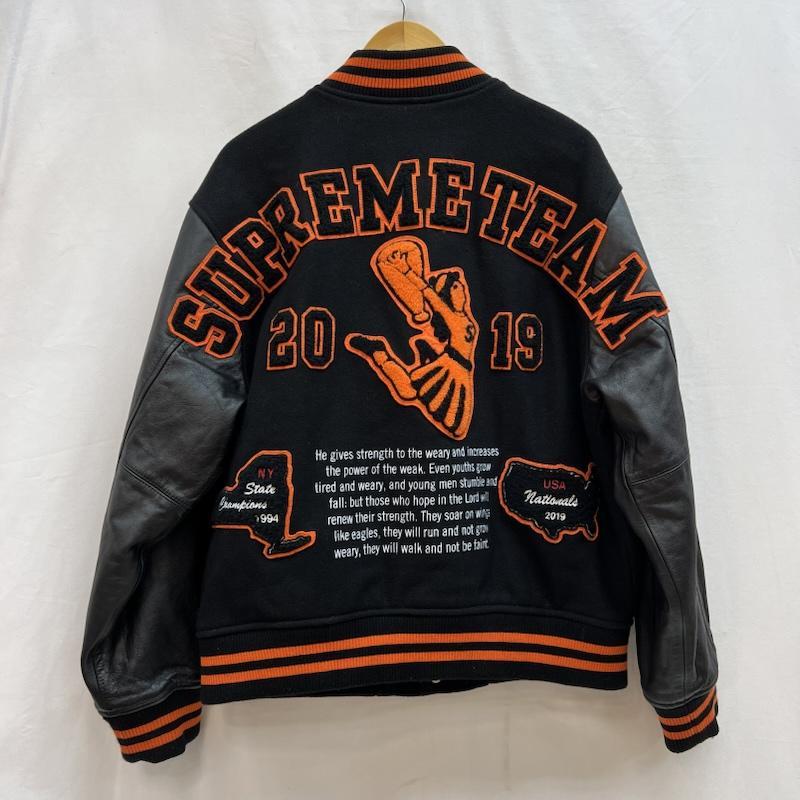 シュプリーム 19AW Team Varsity Jacket スタジャン M 50143725